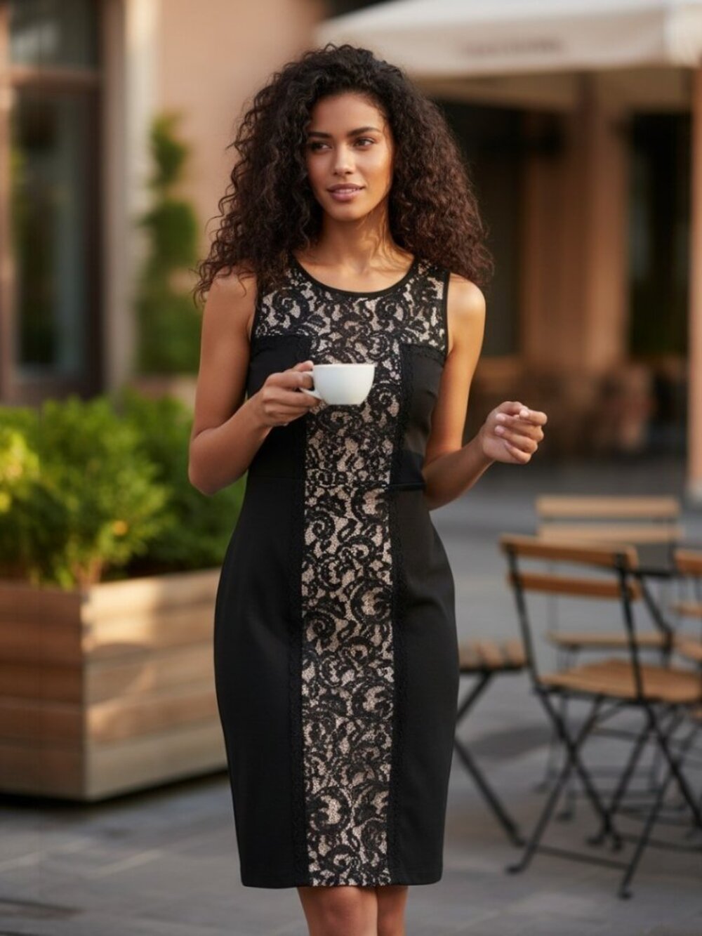 Karen Kane Black Sleeveless Dress Size Medium